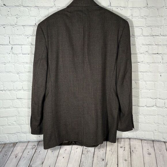 Pronto Uomo 100% Lambswool Tweed Sport Coat Mens 42R Two Button Blazer Inner Poc - Picture 6 of 8